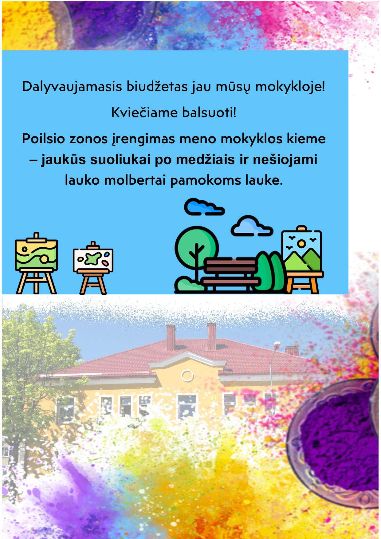 Dalyvaujamojo biudžeto projektai mūsų mokykloje!